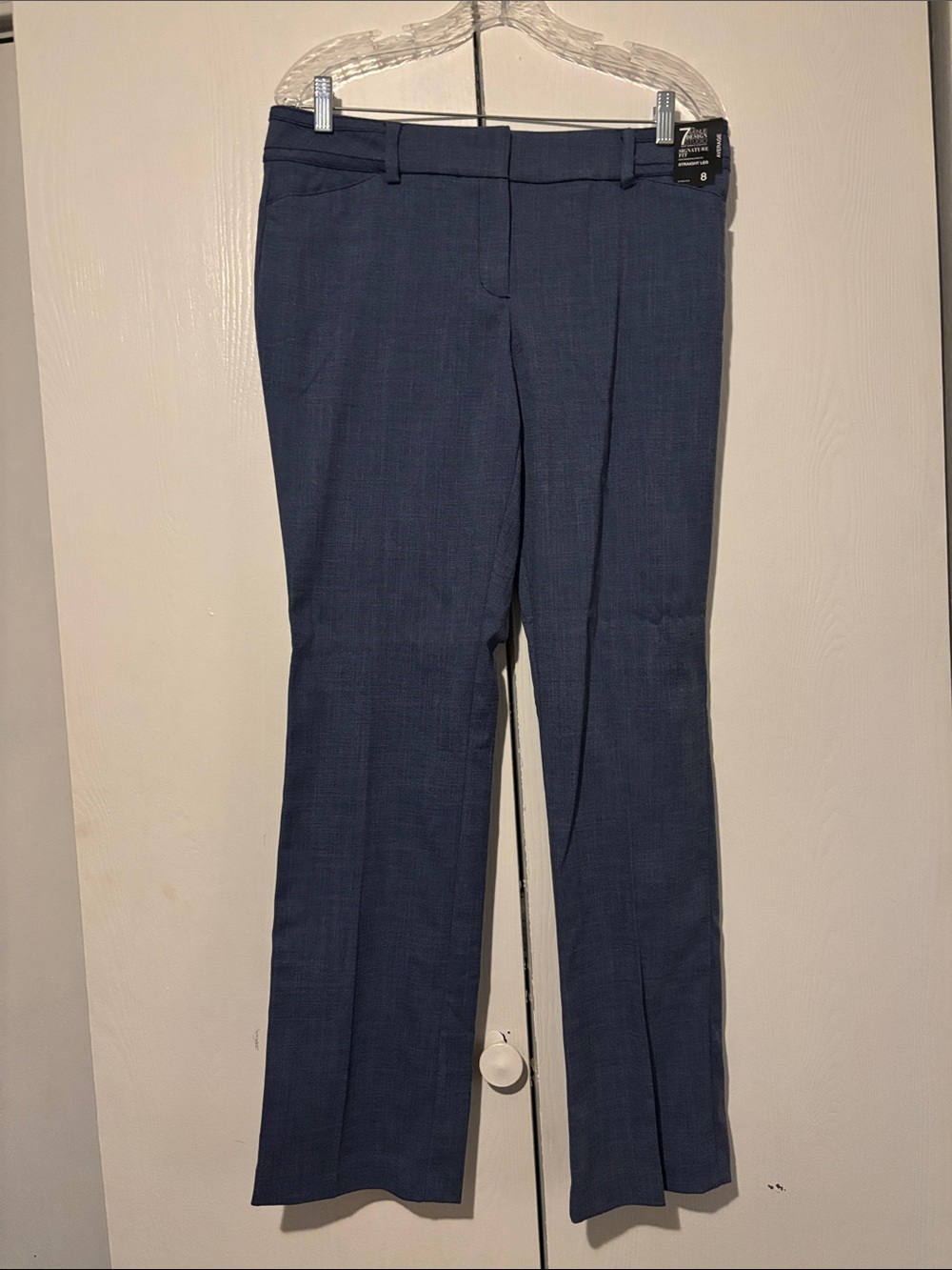 New York & Company Navy Straight-Leg Dress Trousers